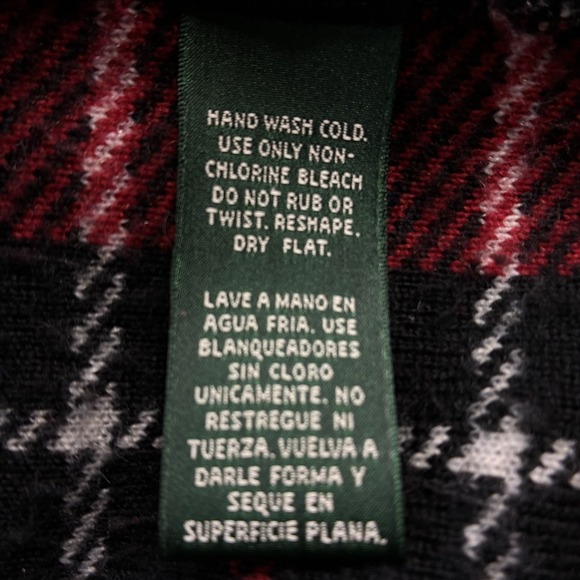 Lauren Ralph Lauren 1/4 Zip Plaid Fleece Men's Medium Red Tartan USA Made VTG - Picture 15 of 16